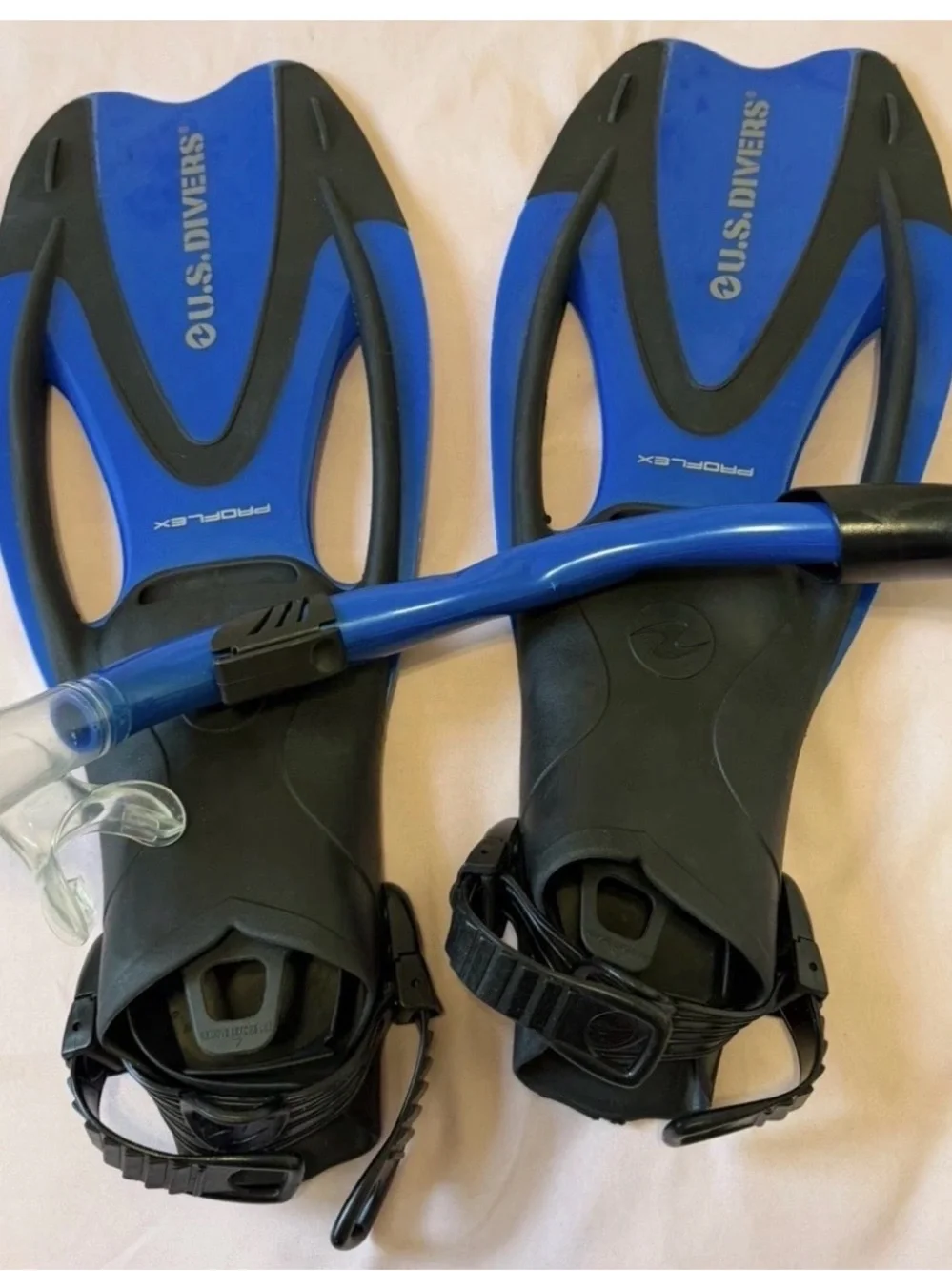 Set (2) U.S. Divers 256985 Cozumel Seabreeze Adult Snorkeling Combo Set - Blue